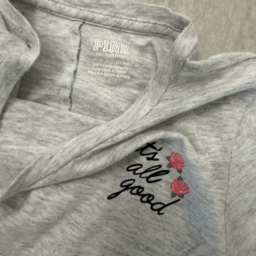 PINK Victoria's Gray and Black twist front tee bundle - Picture 2 of 5
